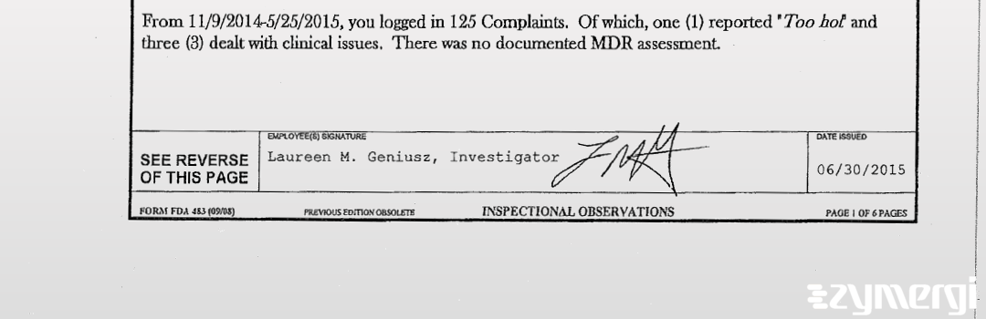 Laureen M. Geniusz FDA Investigator