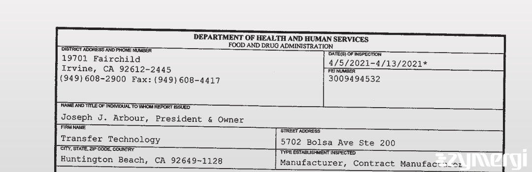 FDANews 483 Transfer Technology Apr 13 2021 top