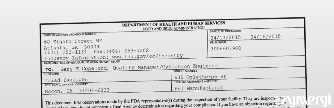 FDANews 483 Triad Isotopes Apr 16 2015 top