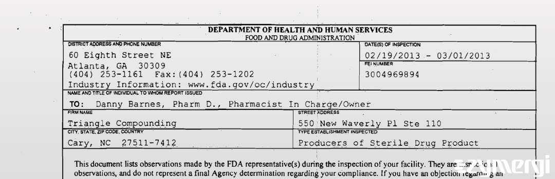 FDANews 483 Triangle Compounding Mar 1 2013 top