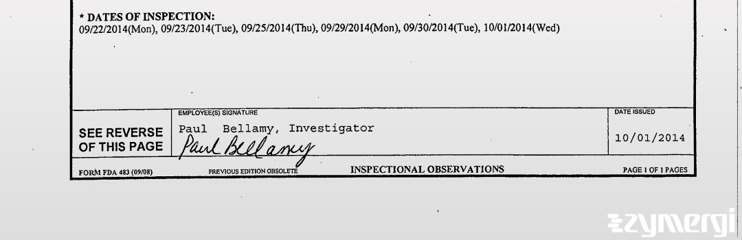 Paul L. Bellamy FDA Investigator