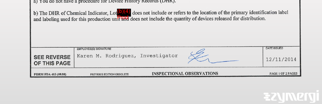 Karen M. Rodriguez FDA Investigator 