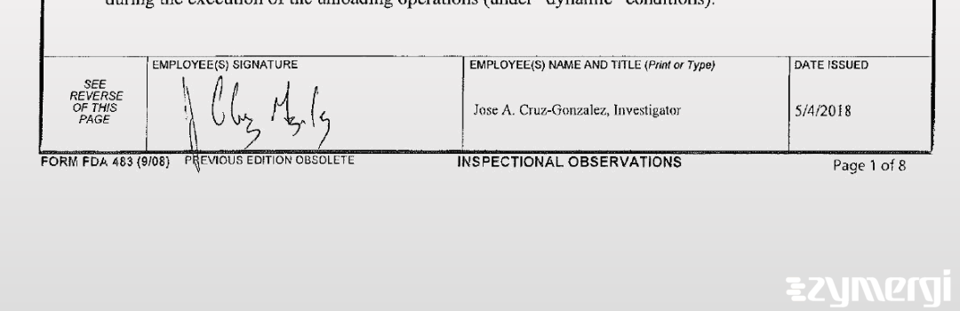 Jose A. Cruz Gonzalez FDA Investigator Cruz Gonzalez, Jose A FDA Investigator 