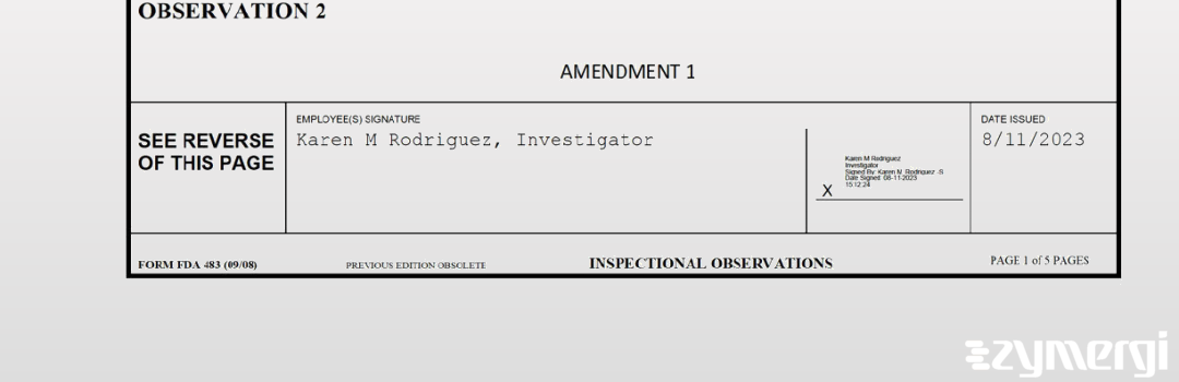 Karen M. Rodriguez FDA Investigator Karen M. Cruz Arenas FDA Investigator Cruz Arenas, Karen M FDA Investigator 