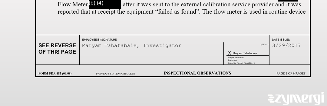 Maryam Tabatabaie FDA Investigator