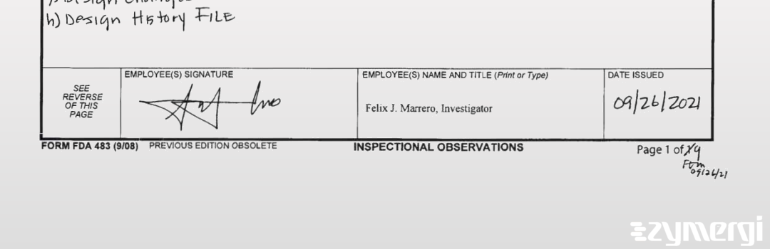 Felix J. Marrero FDA Investigator 