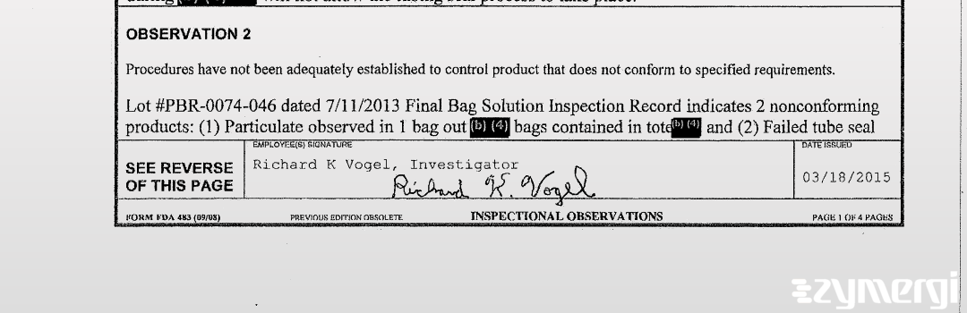 Richard K. Vogel FDA Investigator