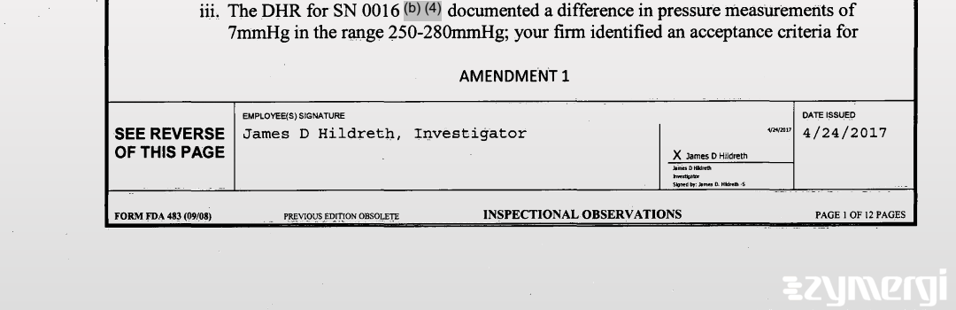 James D. Hildreth FDA Investigator 