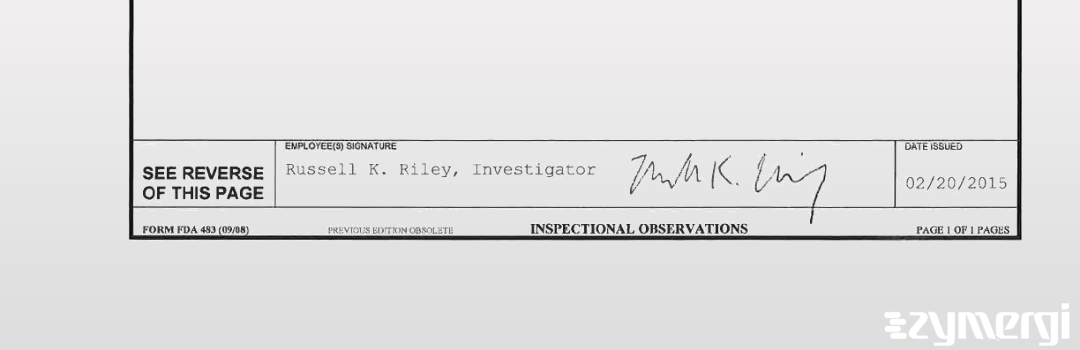 Russell K. Riley FDA Investigator
