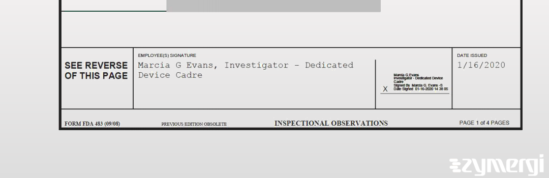Marcia G. Evans FDA Investigator