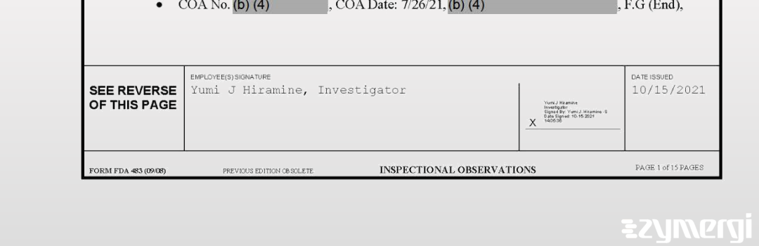 Yumi J. Hiramine FDA Investigator