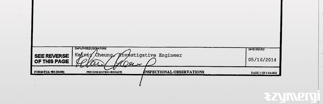 Kelvin Cheung FDA Investigator