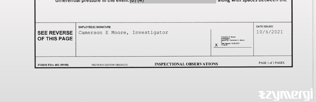 Camerson E. Moore FDA Investigator