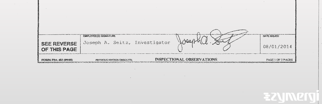 Joseph A. Seitz FDA Investigator 