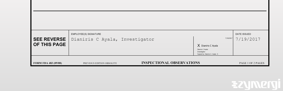 Dianiris C. Ayala FDA Investigator 