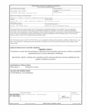 FDAzilla FDA 483 Vygon MFG, ., dba/ Churchill Medical Systems | 2018