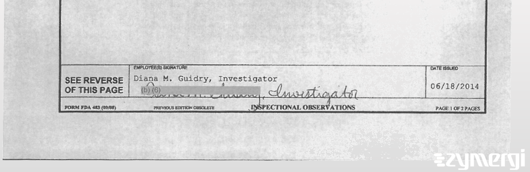 Diana M. Guidry FDA Investigator
