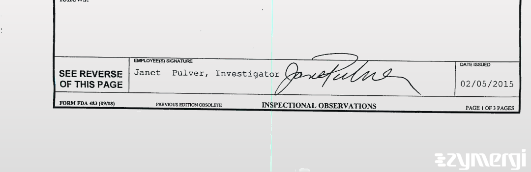 Janet Pulver FDA Investigator