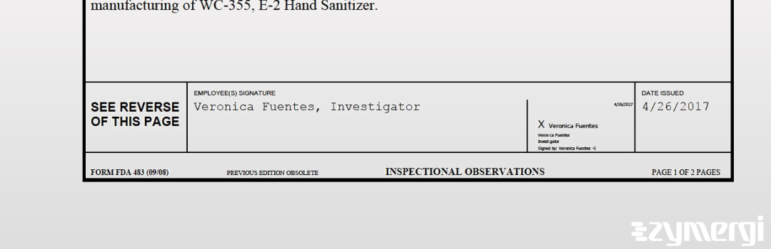 Veronica Fuentes FDA Investigator