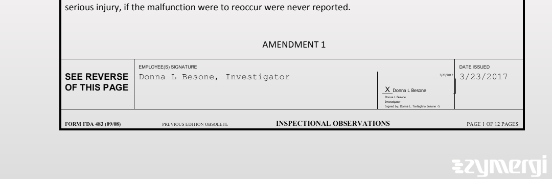 Donna L. Besone FDA Investigator