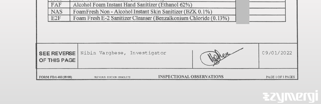 Nibin Varghese FDA Investigator 