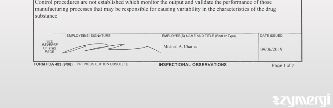 Michael A. Charles FDA Investigator 