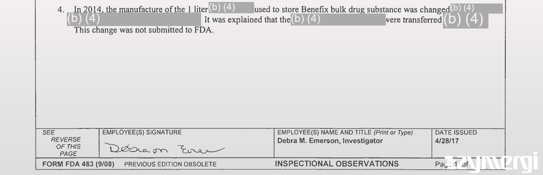 Debra M. Emerson FDA Investigator 