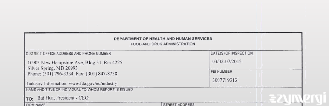 FDANews 483 Zhejiang Hisun Pharmaceutical Co., Ltd. Mar 7 2015 top