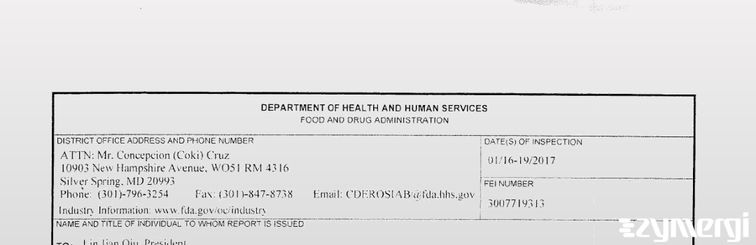 FDANews 483 Zhejiang Hisun Pharmaceutical Co., Ltd. Jan 19 2017 top