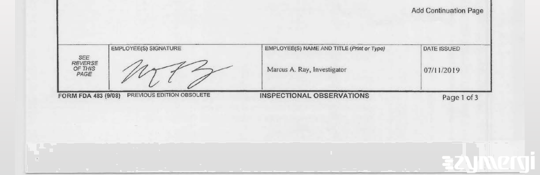 Marcus A. Ray FDA Investigator