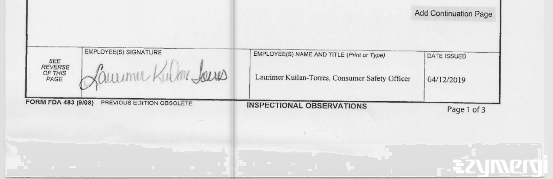 Laurimer Kuilan-Torres FDA Investigator