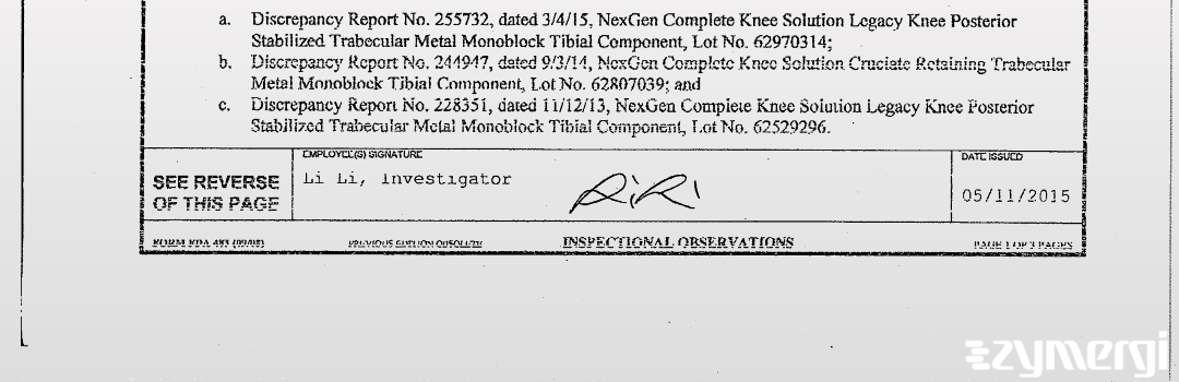 Li Li FDA Investigator