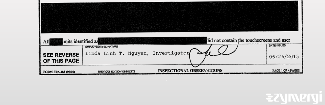 Linda Linh Nguyen FDA Investigator Nguyen, Linda Linh T FDA Investigator