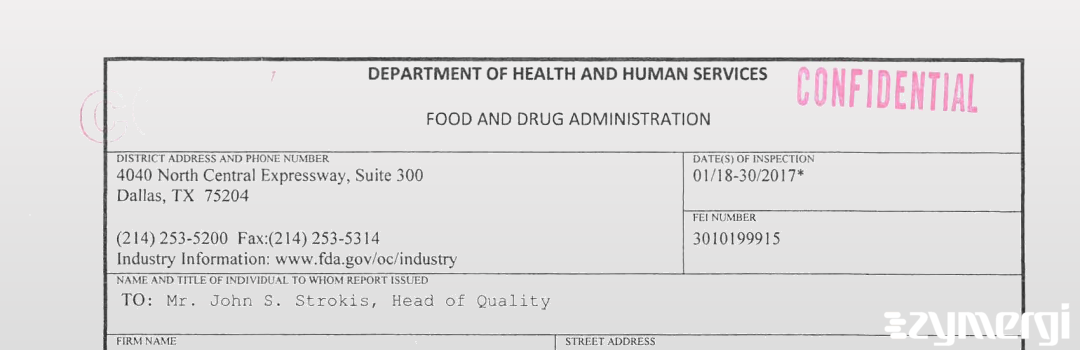 FDANews 483 ZS Pharma, Inc. Jan 30 2017 top