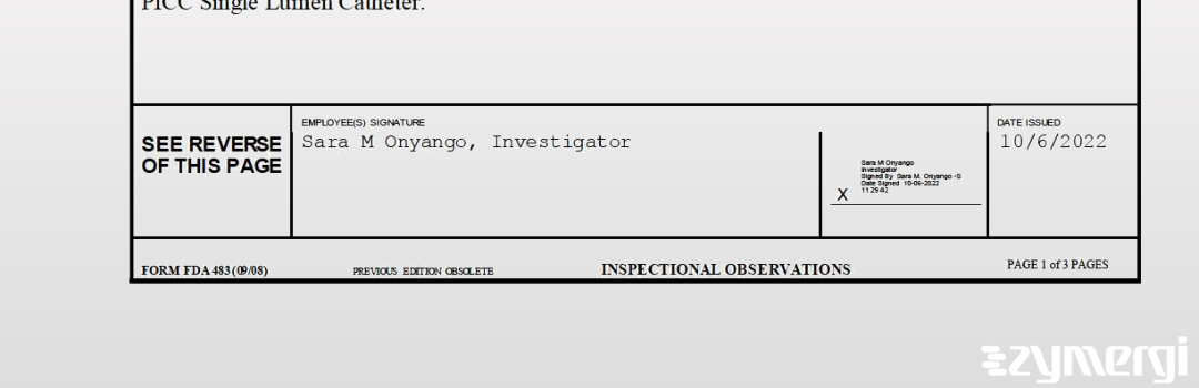 Sara M. Onyango FDA Investigator