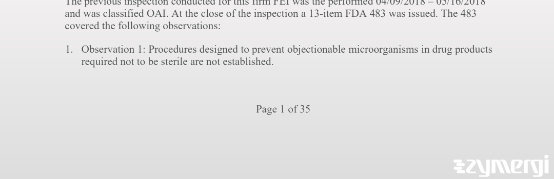 Michele L. Glendenning FDA Investigator Ross J. Grigsby FDA Investigator Jacob G. Lutz FDA Investigator Eboni S. Funderburk FDA Investigator 