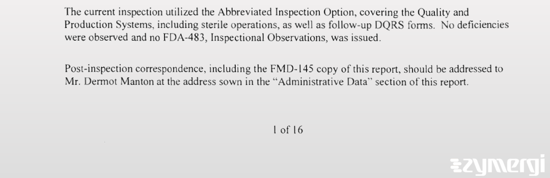 Darla J. Christopher FDA Investigator Karen C. Daugherty FDA Investigator 