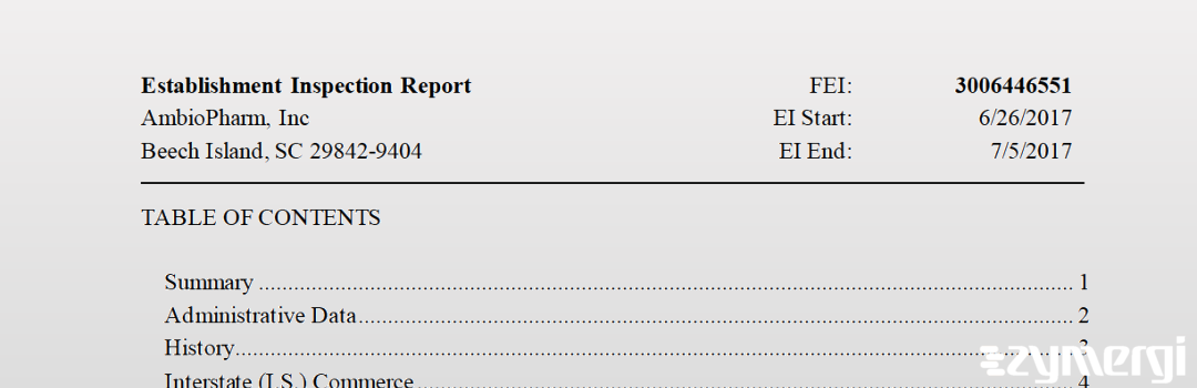 FDANews EIR AmbioPharm, Inc Jul 5 2017 top