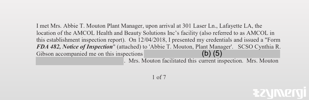 Francis A. Guidry FDA Investigator