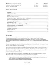 FDAzilla FDA EIR American Thermal Instruments, Moraine | March 2022