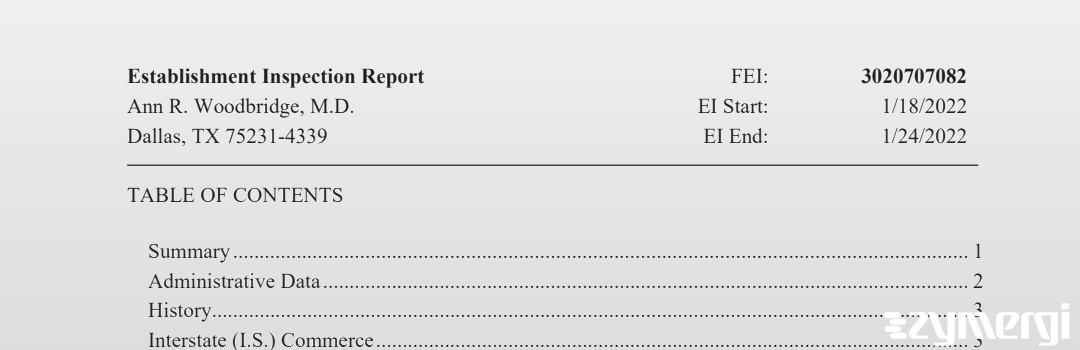 FDANews EIR Ann R. Woodbridge, M.D. Jan 24 2022 top