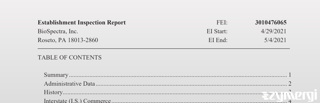 FDANews EIR Biospectra, Inc. May 4 2021 top