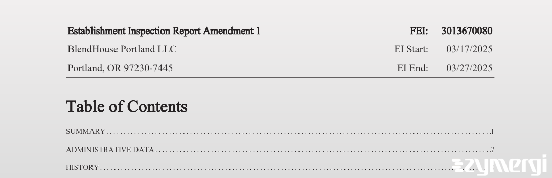 FDANews EIR BlendHouse Portland LLC Mar 27 2025 top