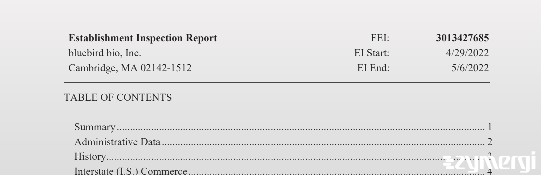 FDANews EIR bluebird bio, Inc. May 6 2022 top