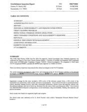 FDAzilla FDA EIR Ferrera, R. David, MD, Sacramento | May 2008