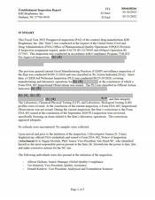 FDAzilla FDA EIR KBI Biopharma, Durham | January 2022