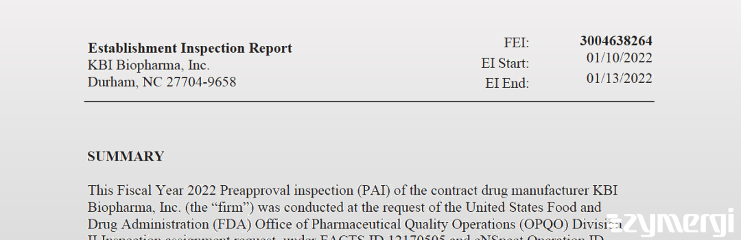 FDANews EIR KBI Biopharma, Inc. Jan 13 2022 top