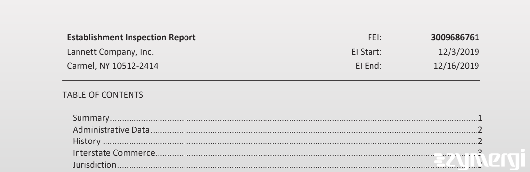 FDANews EIR Lannett Company Inc. Dec 16 2019 top