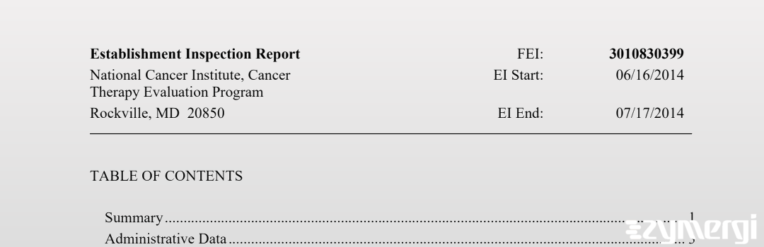 FDANews EIR National Cancer Institute, Cancer Therapy Evaluation Program Jul 17 2014 top