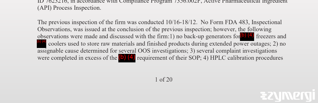 Christopher S. Keating FDA Investigator Bonita S. Chester FDA Investigator Jason K. Morgan FDA Investigator